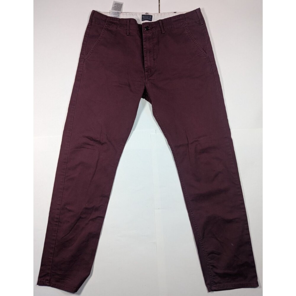 Levi Jeans 34x32 Plum Cotton Pants Straight Leg 34x32